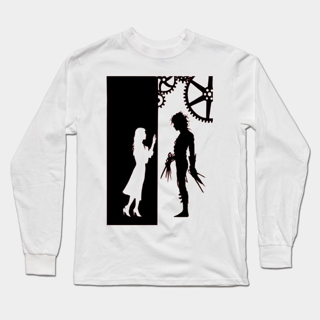 Edward Scissorhands and Kim Boggs Long Sleeve T-Shirt by OtakuPapercraft